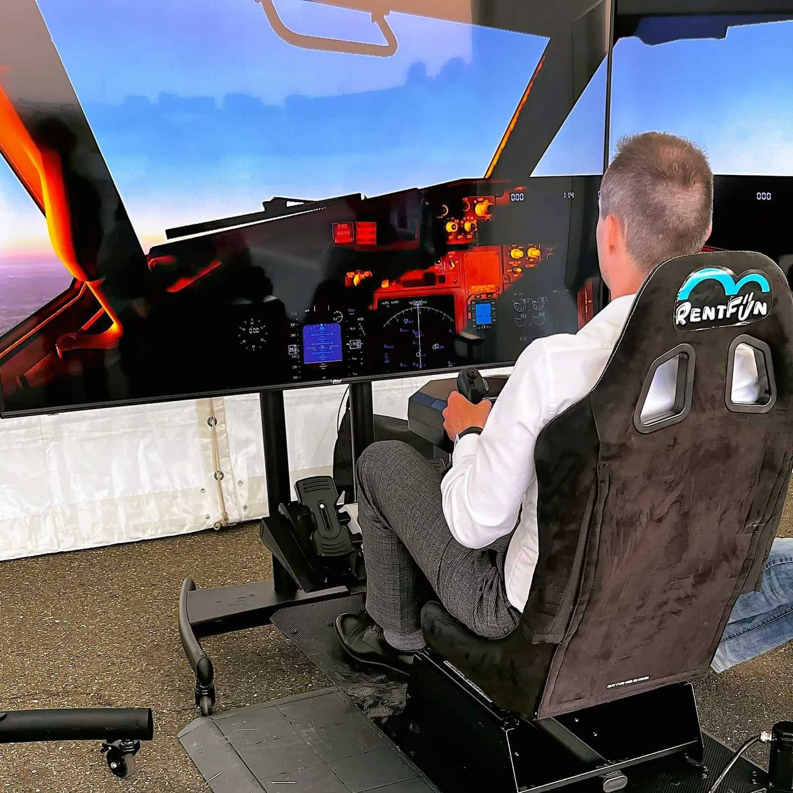 Rent Flight Simulator in Berlin Frankfurt Germany with delivery. Rental flight simulators for company party with support in European Union
