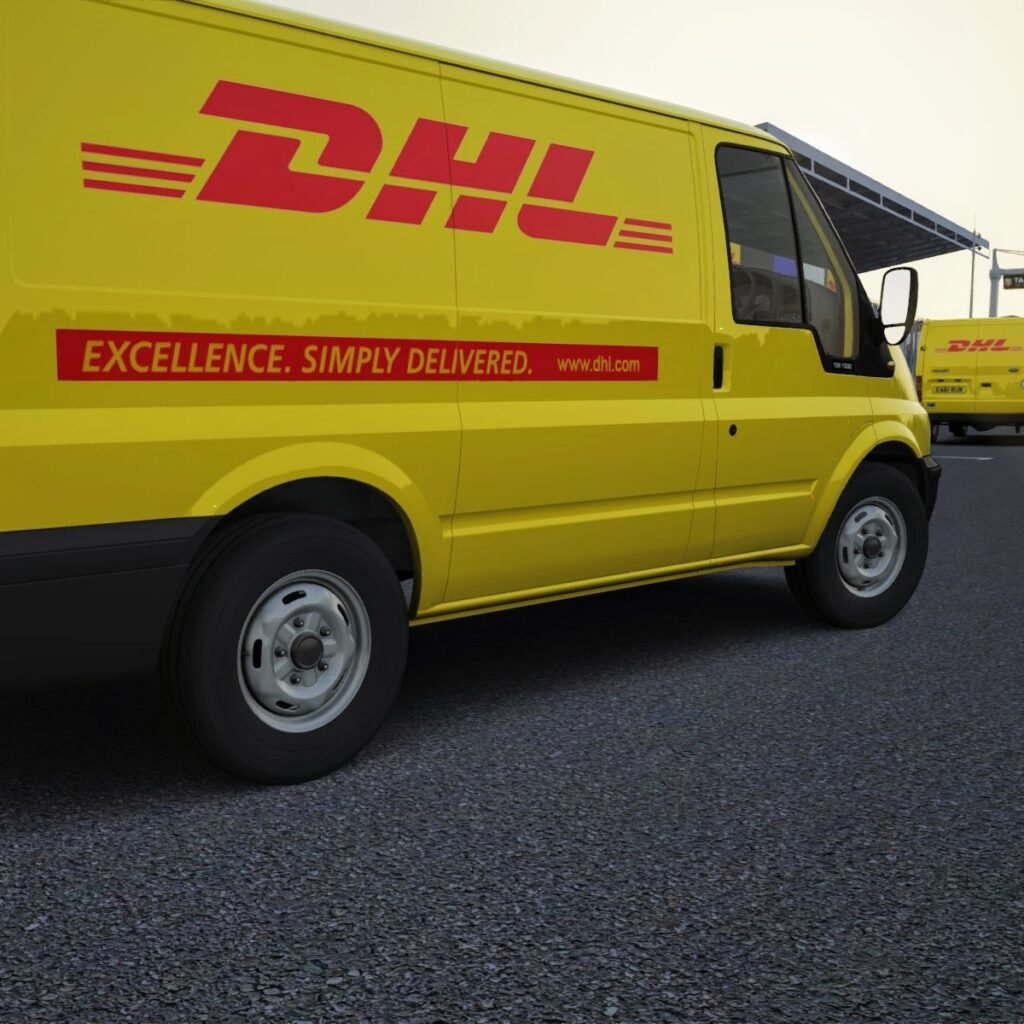 Rent Racing simulator in EU for DHL sponsor Racing simulator sponsor event