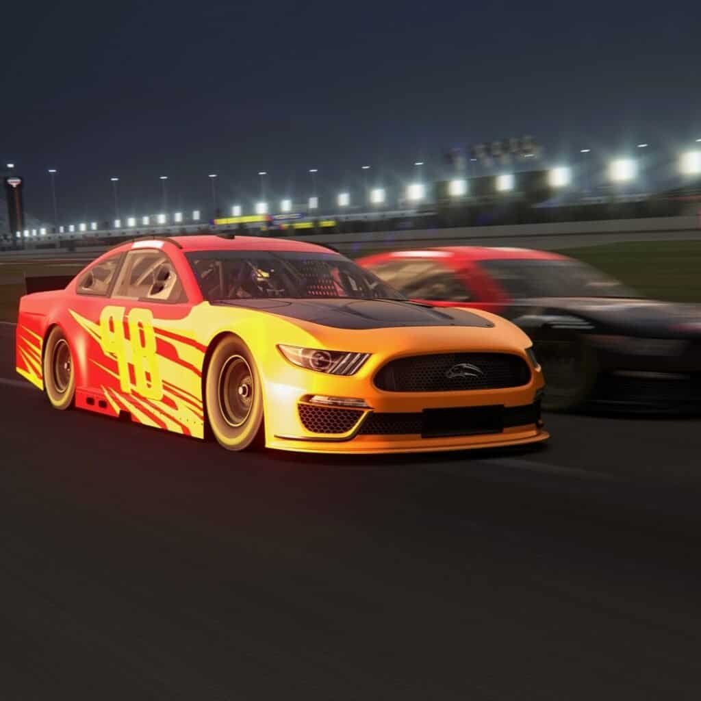 Dodge NASCAR simulator rental in EU. Hire motion NASCAR sim Italy Germany Austria