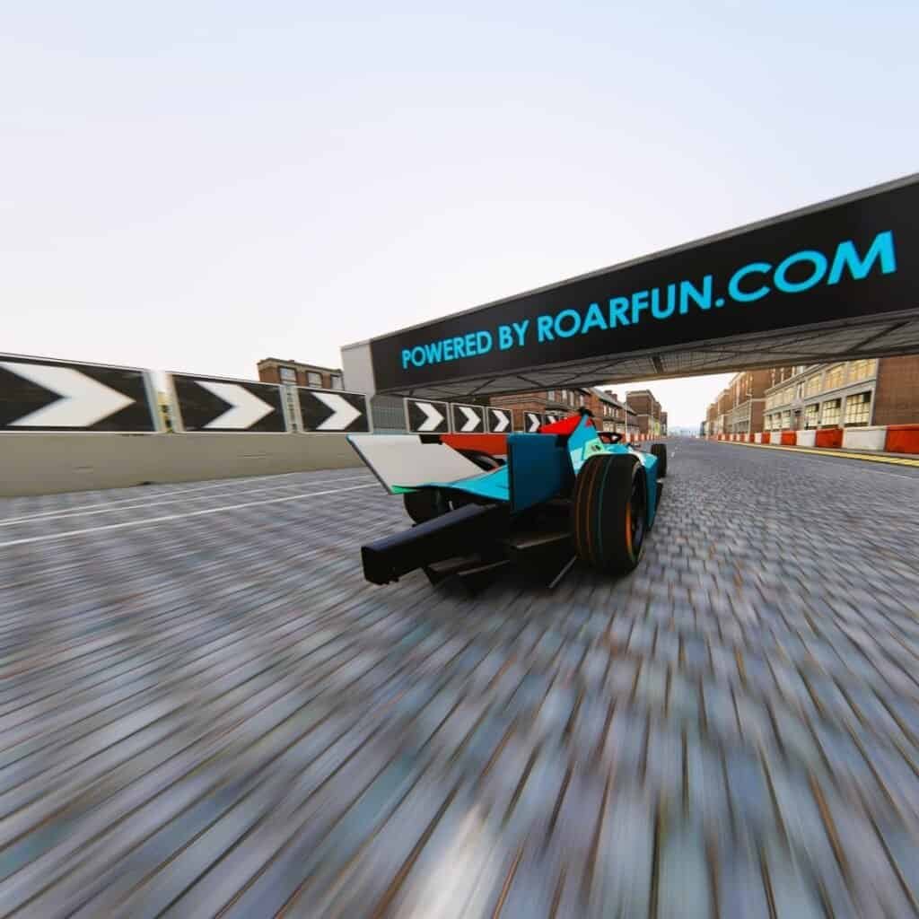 Rent Formula electric simulator RoarFun connected brand with future