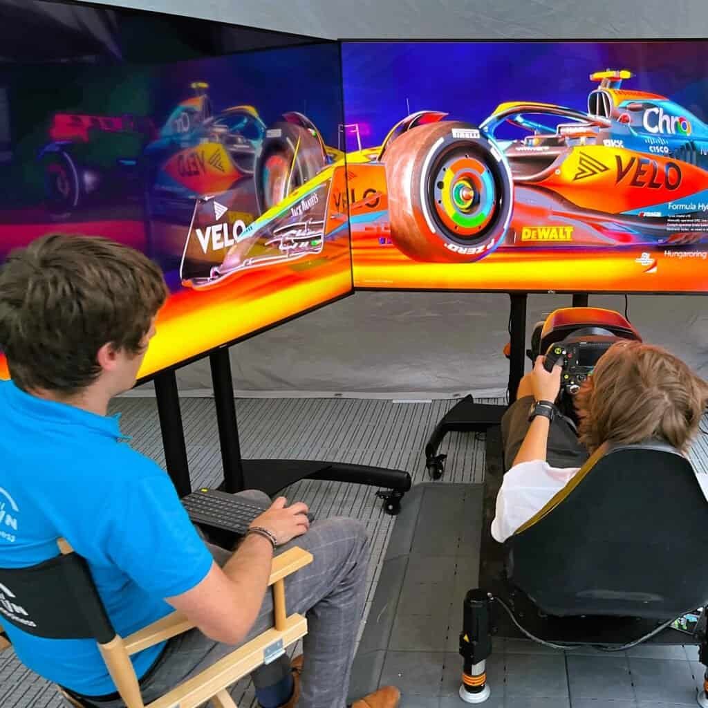 Formula 1 simulator rental in Milano. Rent Formula1 simulators turnkey for company event with delivery in European Union