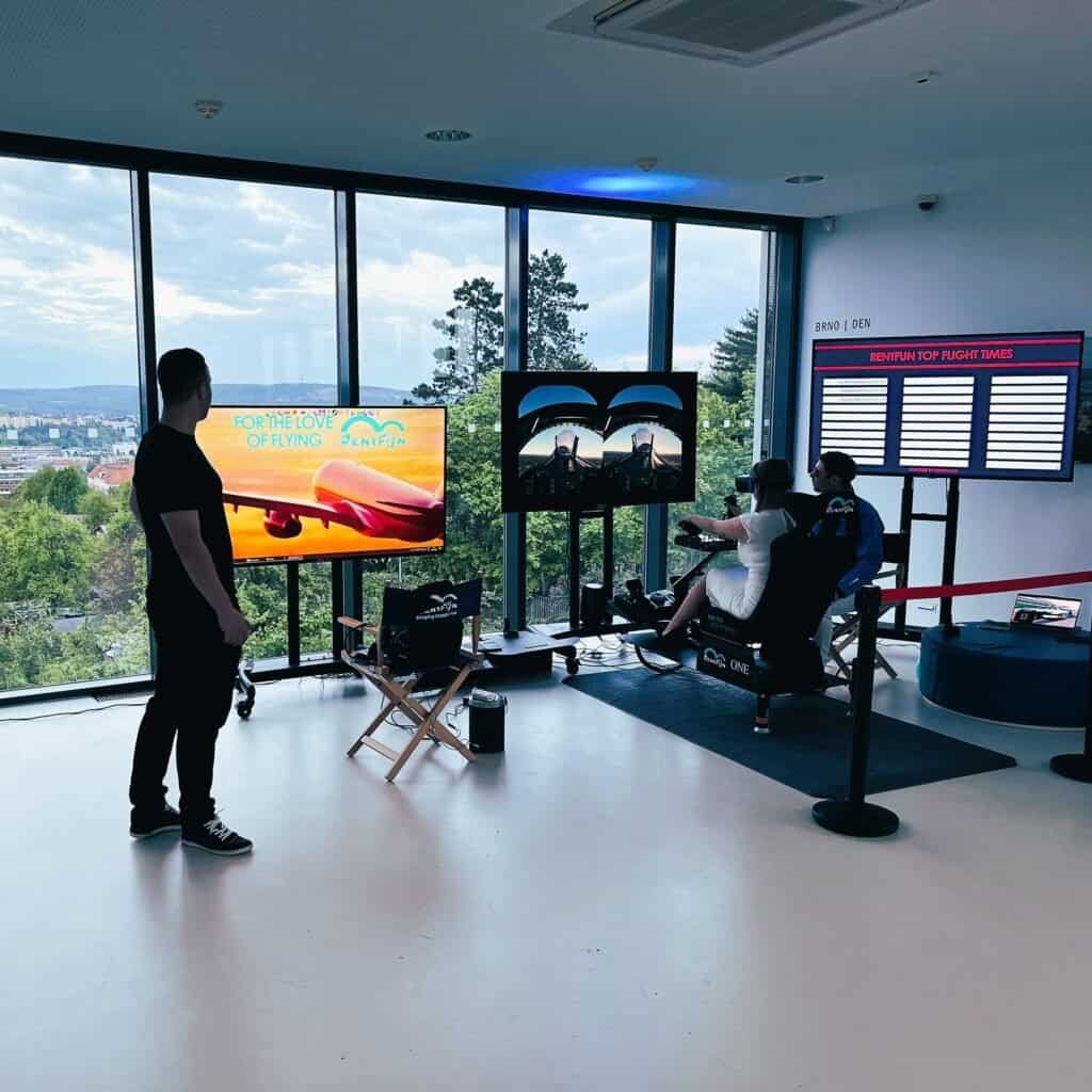 Rental Virtual reality for events in Rome EU. Hire VR simulator with delivery and support turnkey company celebration European Union