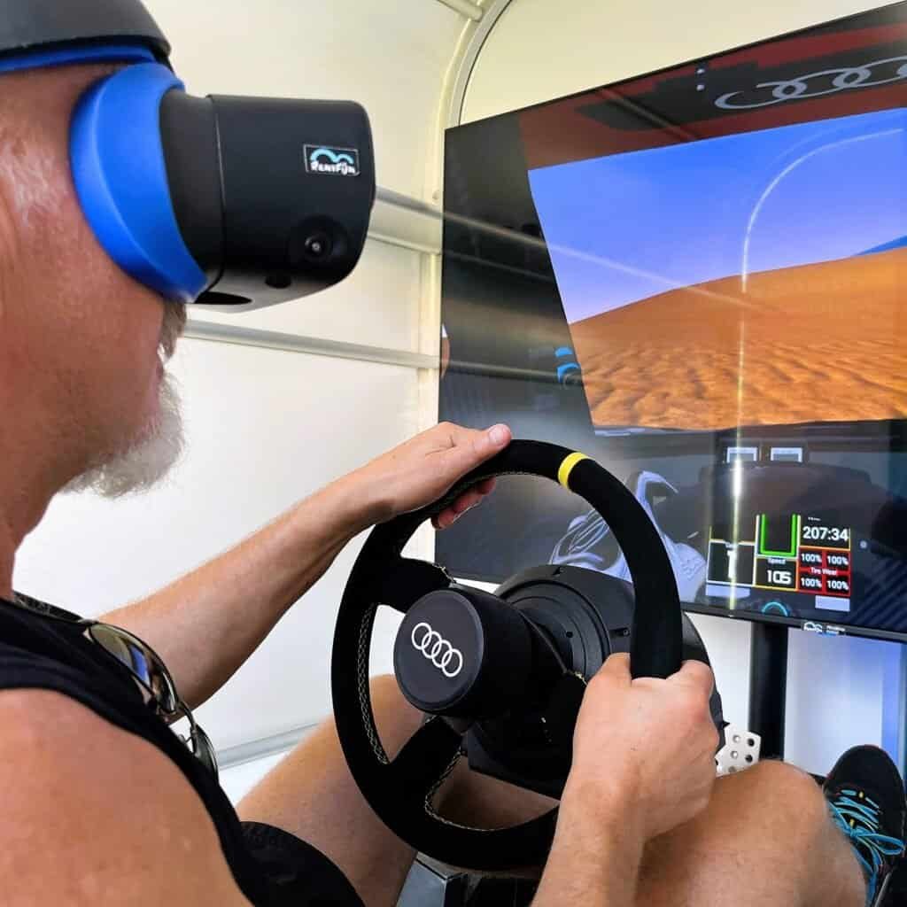 Audi simulator motion off-road for rent in London Prague Berlin Motion and VR